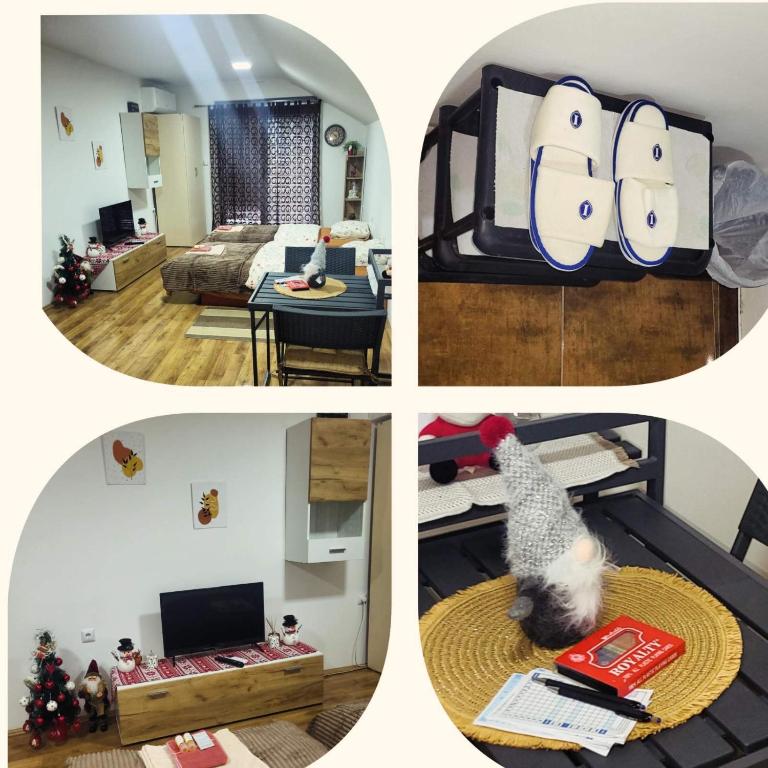 TV a/nebo společenská místnost v ubytování Apartman Centar Strpce