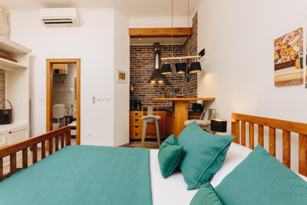 Postel nebo postele na pokoji v ubytování Luxury apartment Gabriela