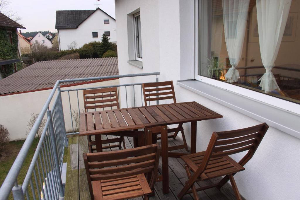 Balkón nebo terasa v ubytování Apartments Eichenweg