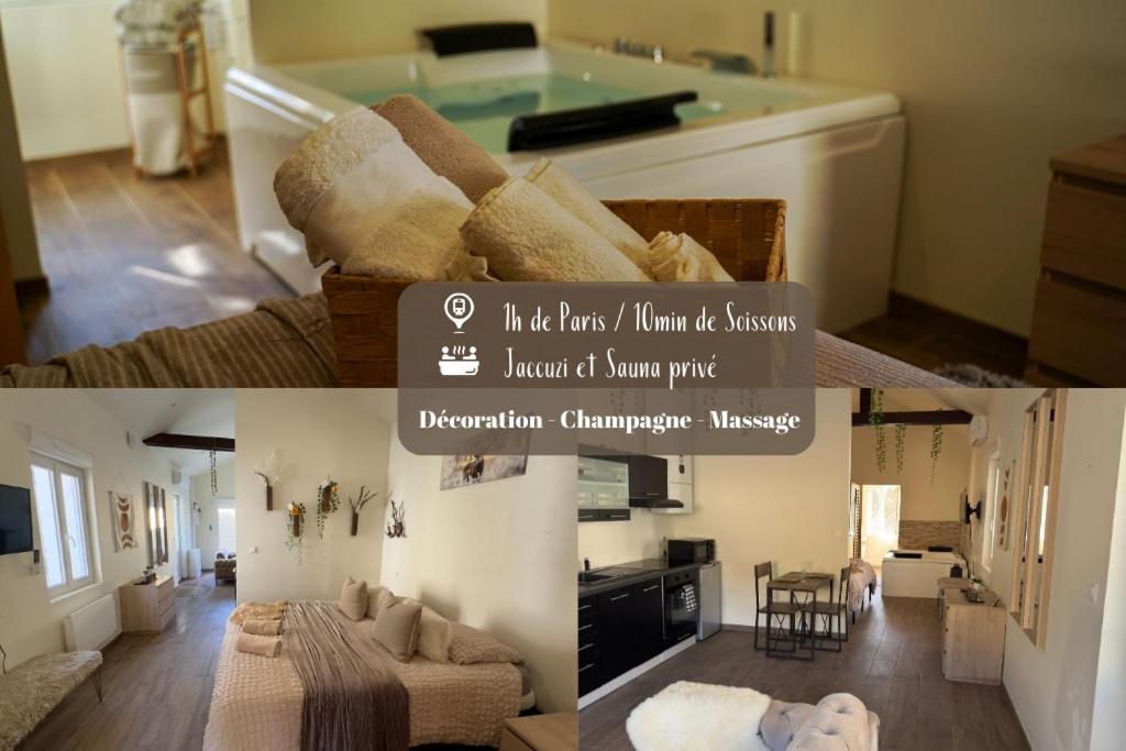 Photo de la galerie de l'établissement Romance pour 2 avec sauna et balnéothérapie privé, à Fontenoy