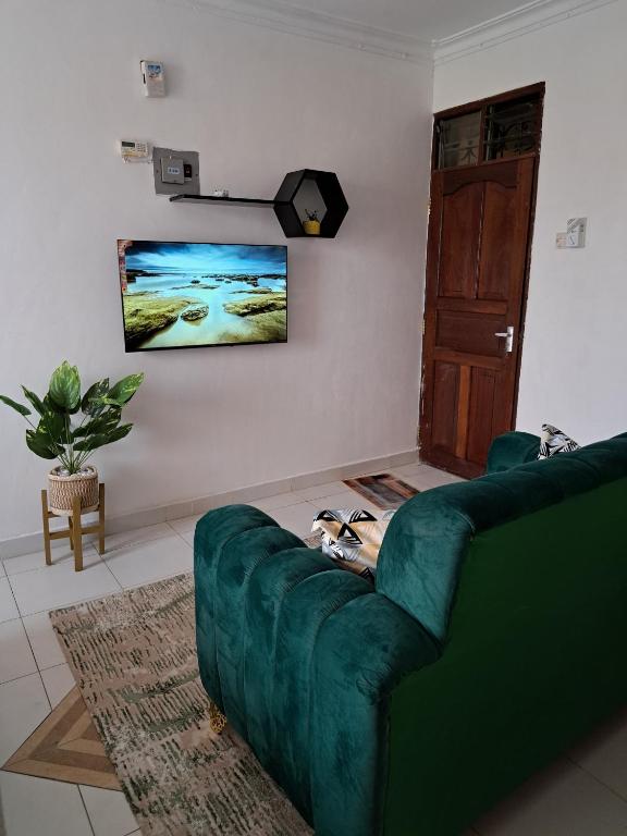 TV a/nebo společenská místnost v ubytování Phoina homes