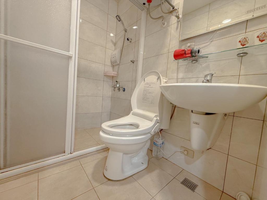 Koupelna v ubytování Tamshui Homestay
