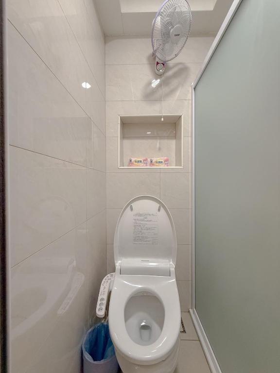 Koupelna v ubytování Tamshui Homestay