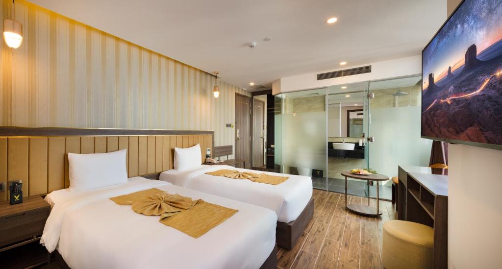 Phòng Deluxe Giường Đôi/2 Giường Đơn Hướng Phố