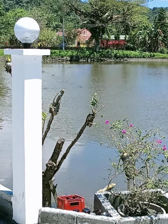 Výhled na řeku, která protéká v blízkosti prázdninového domu