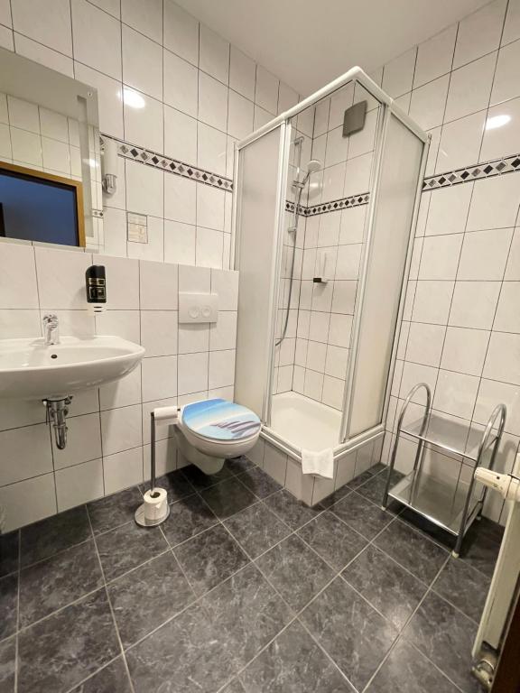 Koupelna v ubytování Hotel Princess