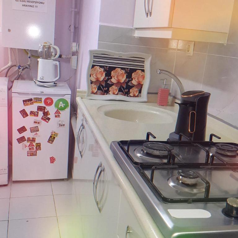 Kuchyň nebo kuchyňský kout v ubytování Samlife Apart