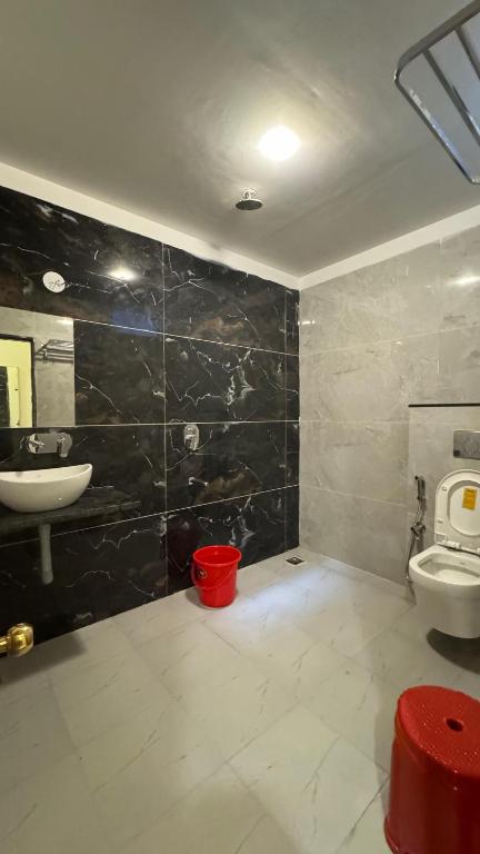 Koupelna v ubytování Hotel PRAKASHAM