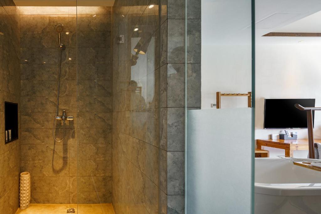 Koupelna v ubytování Huangshan Shanshuijian Wei Boutique Hotel