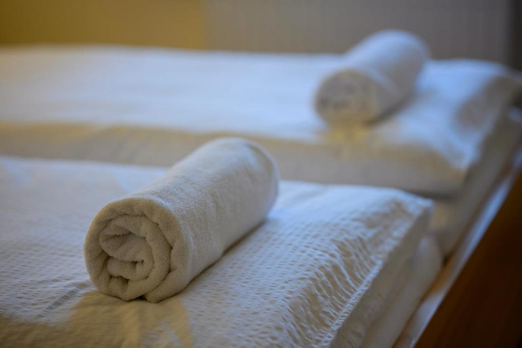 Postel nebo postele na pokoji v ubytování Apartmány Mezivodí