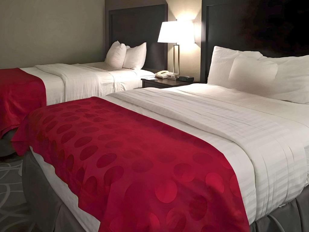 Postel nebo postele na pokoji v ubytování Clarion Inn Des Moines Airport
