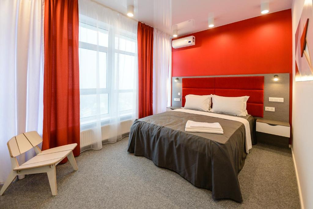 Postel nebo postele na pokoji v ubytování Partner Guest House Klovs'kyi