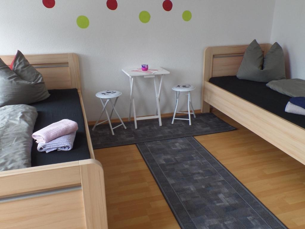Postel nebo postele na pokoji v ubytování Hostel im Medizinerviertel