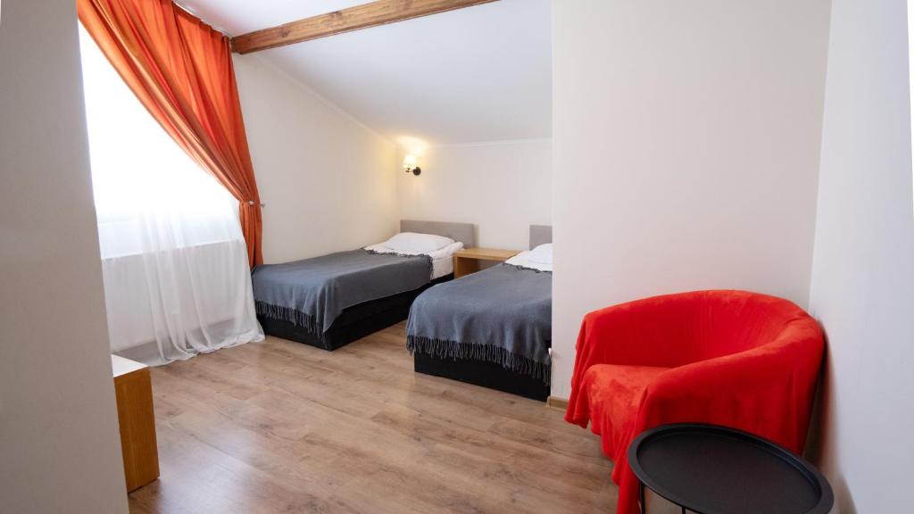 Postel nebo postele na pokoji v ubytování Chalet In Gudauri