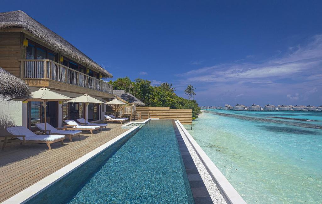 Bazén v ubytování Six Senses Laamu nebo v jeho okolí