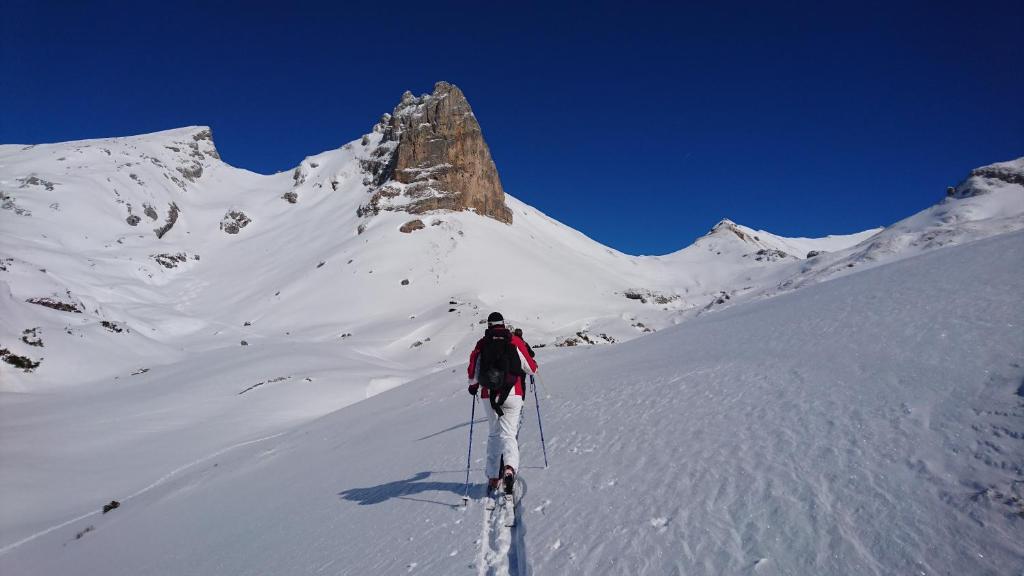 a person on skis on a snow covered mountain at Haus Waldfriede in Pertisau