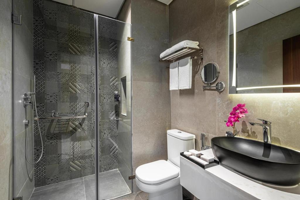 Koupelna v ubytování لفيت للشقق الفندقية المخدومة Lafait Hotel Serviced Apartments