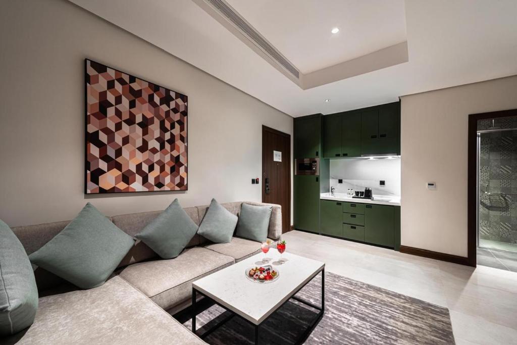 Posezení v ubytování لفيت للشقق الفندقية المخدومة Lafait Hotel Serviced Apartments