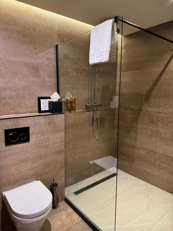 Koupelna v ubytování Hotel Sebastians