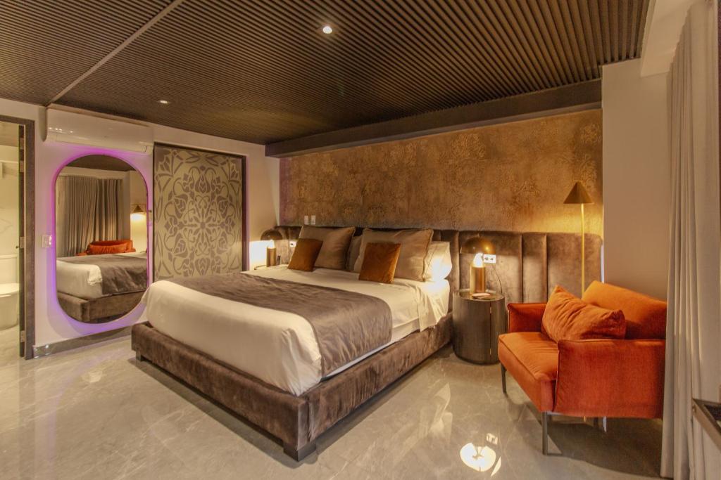Postel nebo postele na pokoji v ubytování Haven A Design Hotel