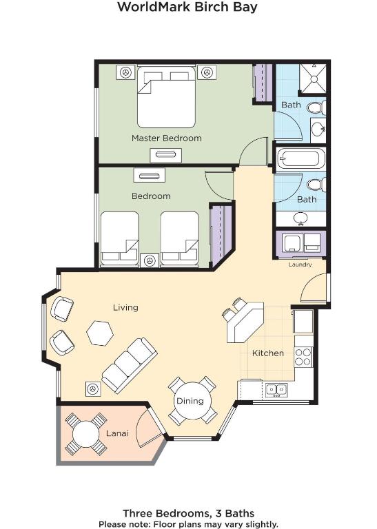 Půdorys ubytování WorldMark Birch Bay