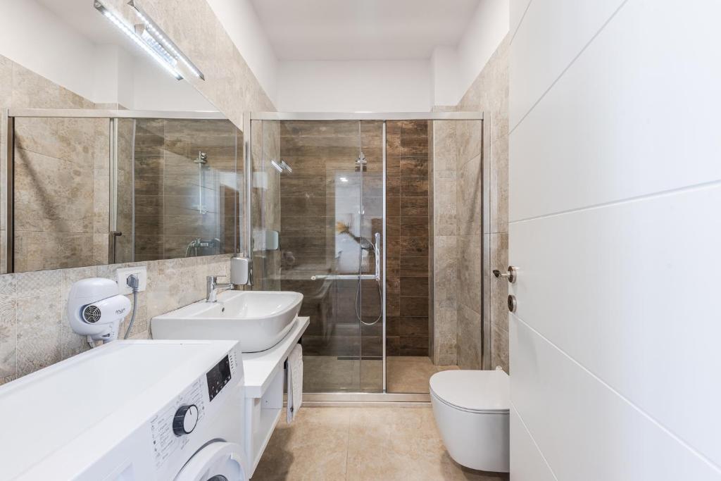Koupelna v ubytování Apart Hotel Perla Resort Lalez Durres