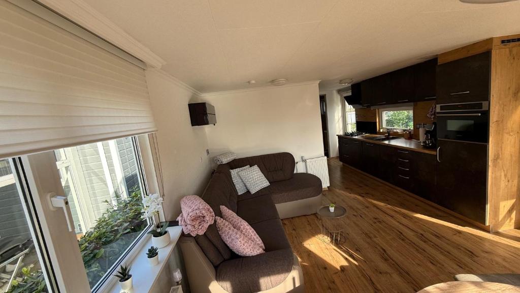 TV a/nebo společenská místnost v ubytování Chalet am Rhederlaag