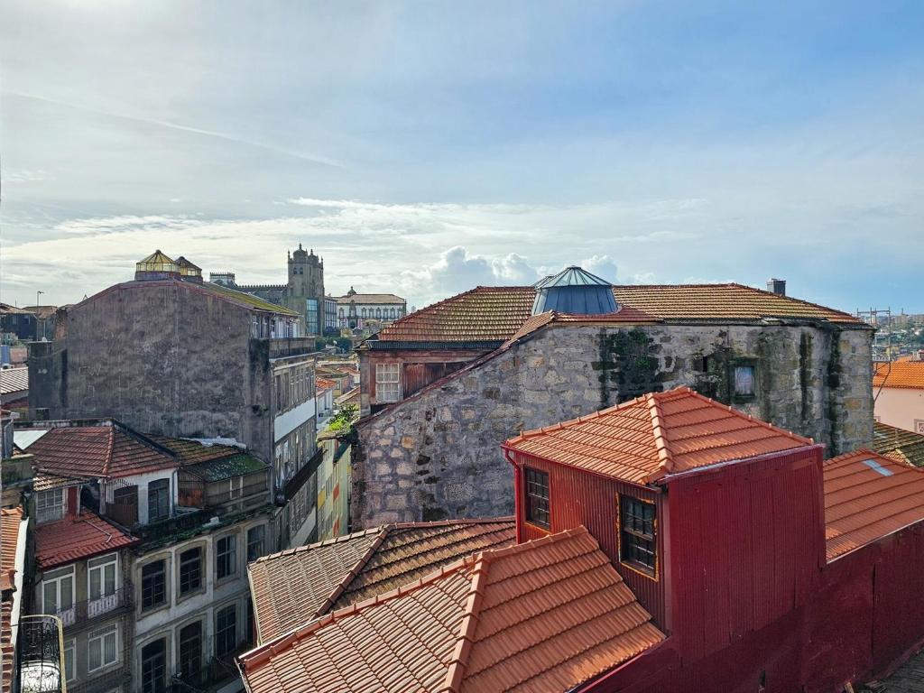 Nespecifikovaný výhled na destinaci Porto nebo výhled na město při pohledu z luxury tent