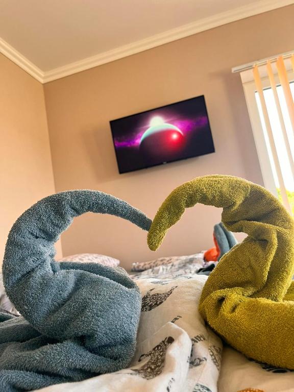 Telewizja i/lub zestaw kina domowego w obiekcie Fa Szamár Vendégház