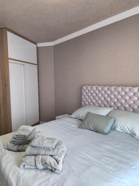 Postel nebo postele na pokoji v ubytování Mina Lux