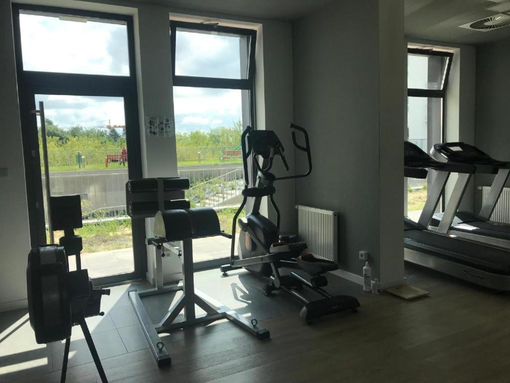 Posilňovňa alebo fitness centrum v ubytovaní Kompozytor