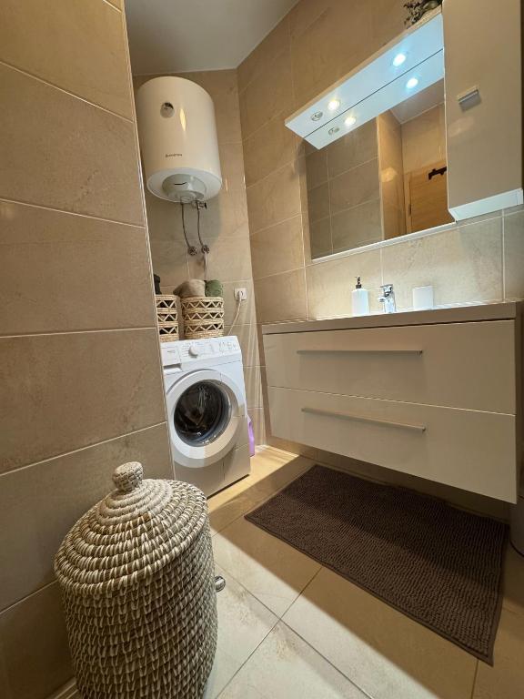 Koupelna v ubytování Apartment Tri sunca