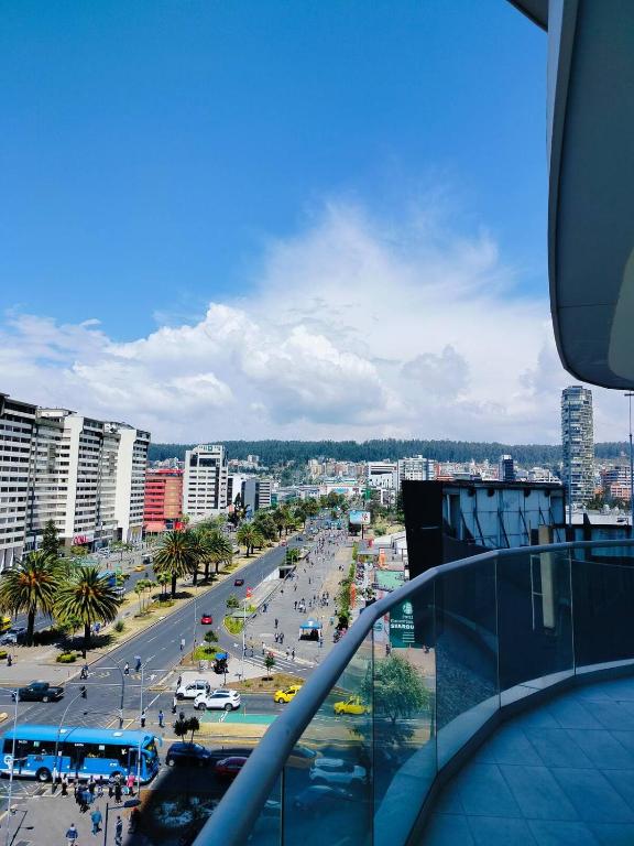 Nespecifikovaný výhled na destinaci Quito nebo výhled na město při pohledu z apartmánu