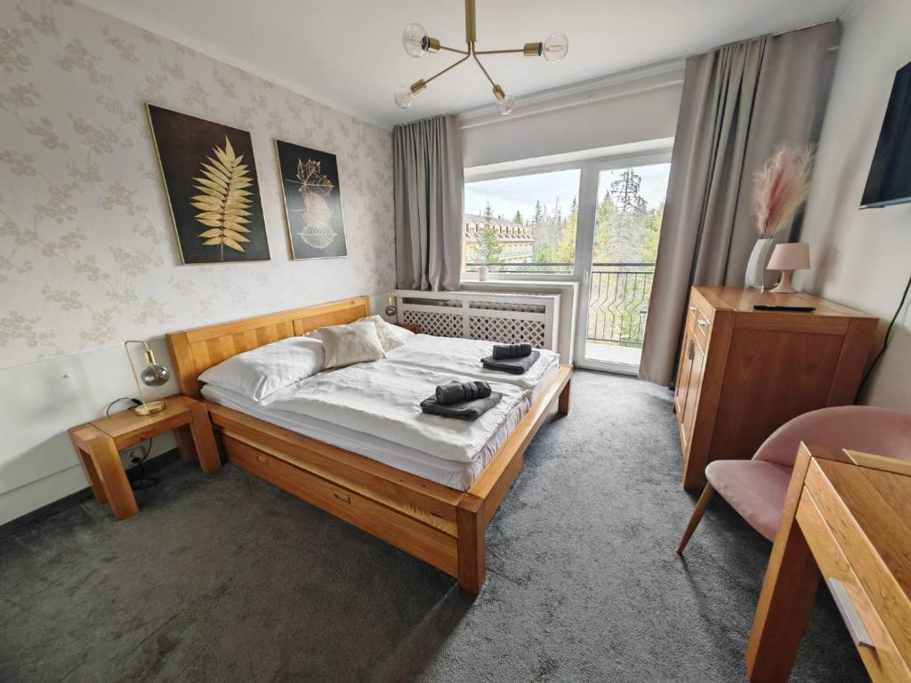 Postel nebo postele na pokoji v ubytování Apartmán Stella, Vysoké Tatry