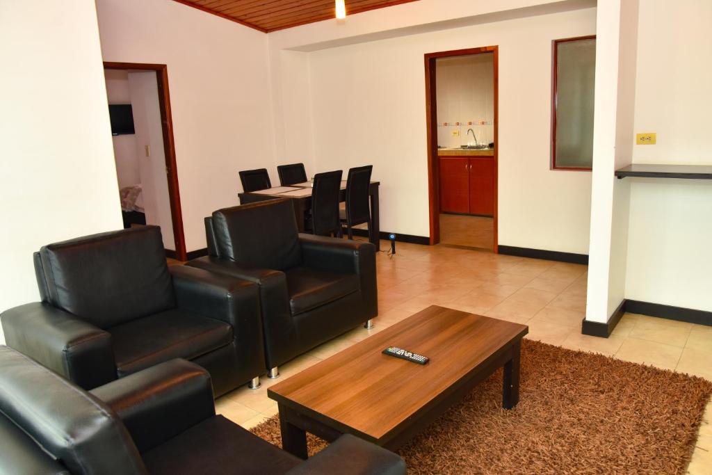 Posezení v ubytování Apartahotel Doble3