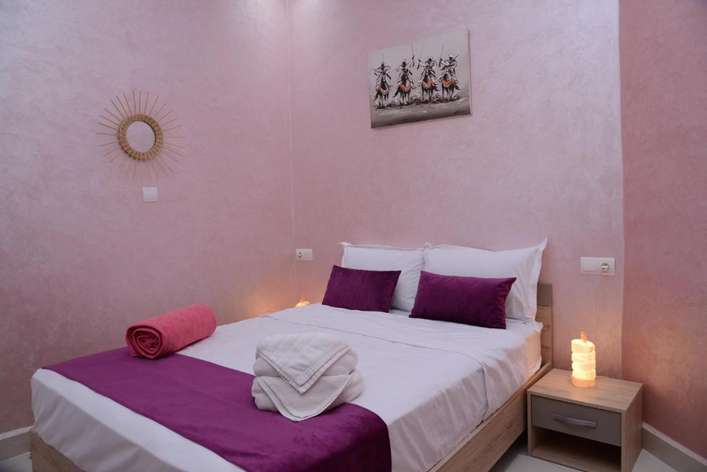Postel nebo postele na pokoji v ubytování Eco Farm Tayssir Marrakech
