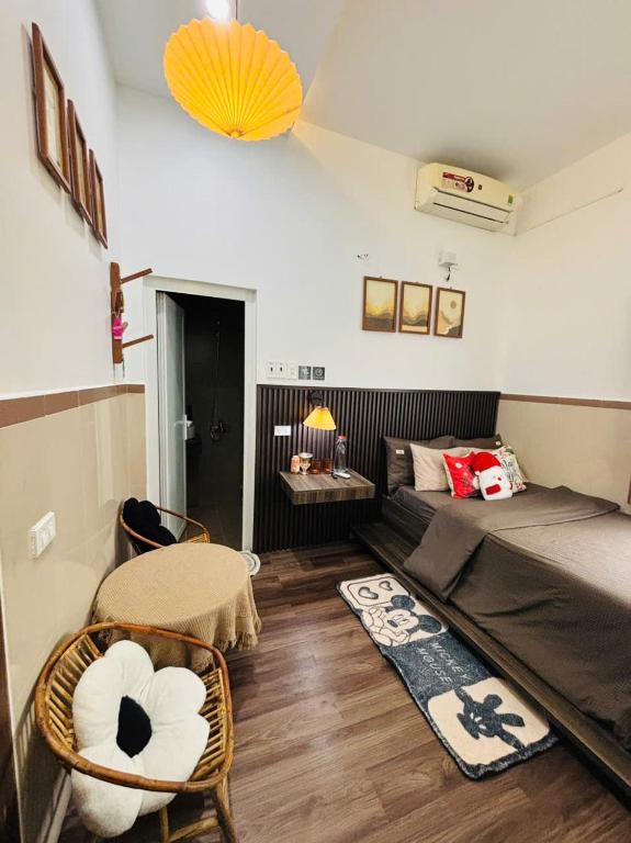 Posezení v ubytování Nhật Quang House