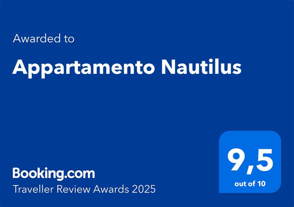 Sertifikat, nagrada, logo ili drugi dokument prikazan u objektu Appartamento Nautilus