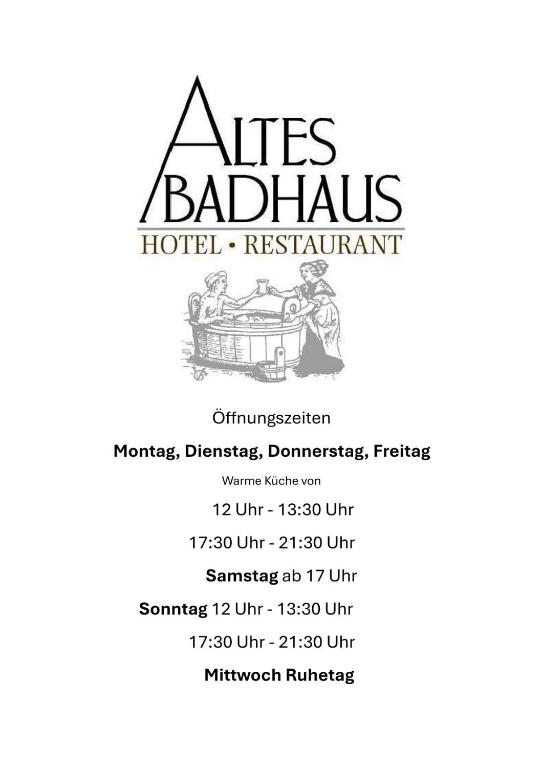 Certifikát, hodnocení, plakát nebo jiný dokument vystavený v ubytování Hotel Restaurant Altes Badhaus