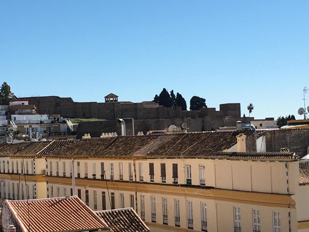 Nespecifikovaný výhled na destinaci Málaga nebo výhled na město při pohledu z apartmánu