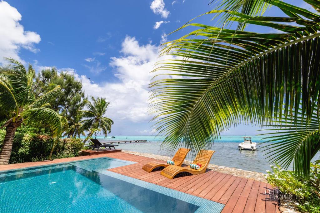 Villa Iti - 3BR Oceanfront Villa w Beautiful Pool - photo 4 - Moorea, Polynésie
