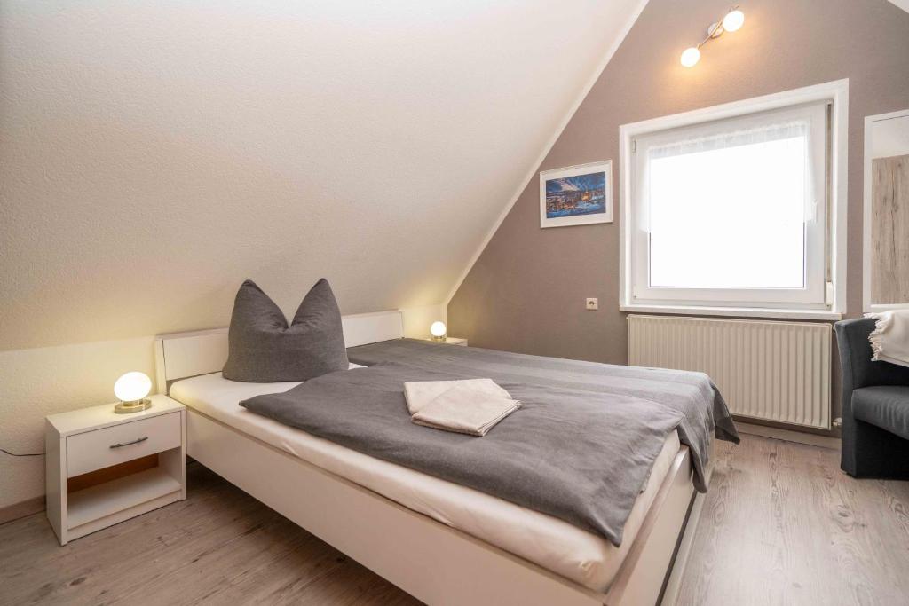 Postel nebo postele na pokoji v ubytování Ferienhaus Glöckner