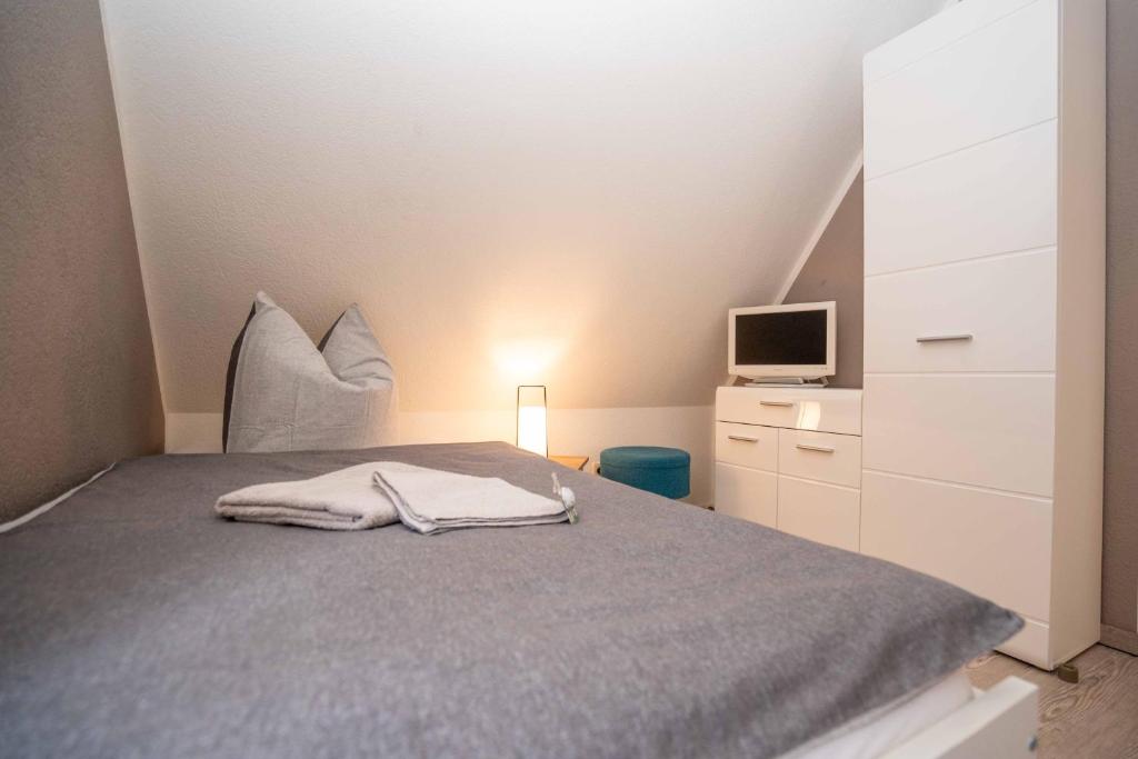 Postel nebo postele na pokoji v ubytování Ferienhaus Glöckner