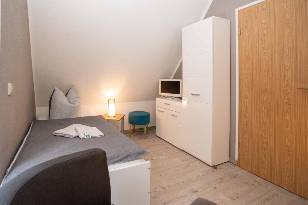 Postel nebo postele na pokoji v ubytování Ferienhaus Glöckner