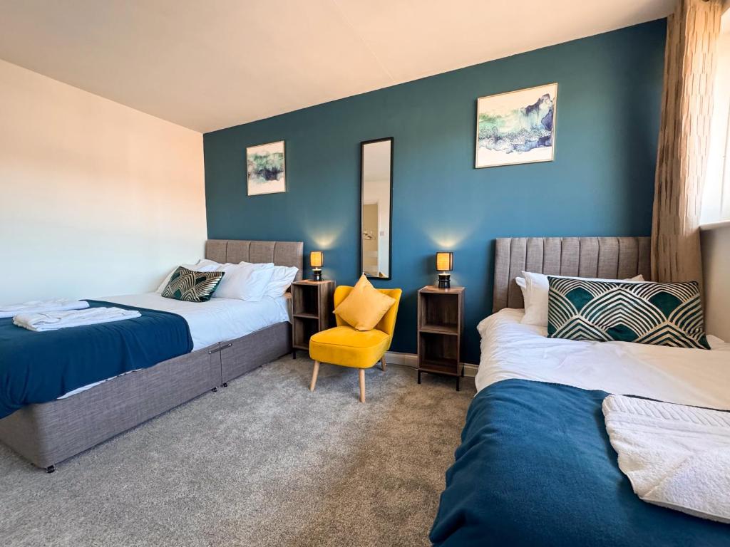 Voodi või voodid majutusasutuse 3br Home - Private Parking - Monthly Discounts toas