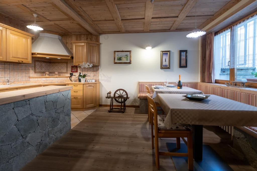 Kuchyň nebo kuchyňský kout v ubytování Taverna Larice