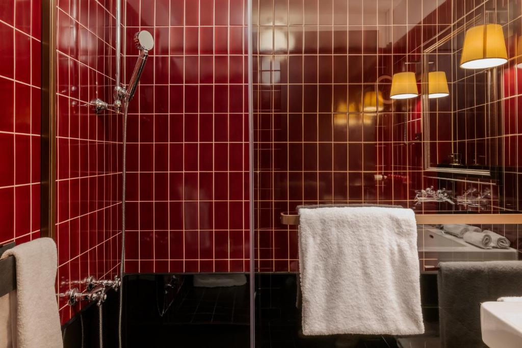 Koupelna v ubytování Hotel Kindli