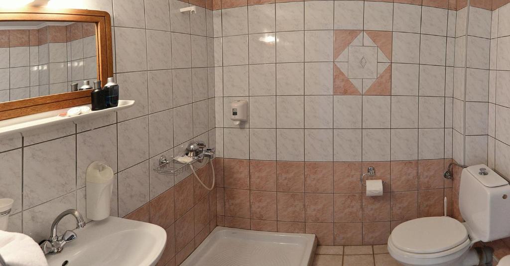 Koupelna v ubytování Hotel Miramare