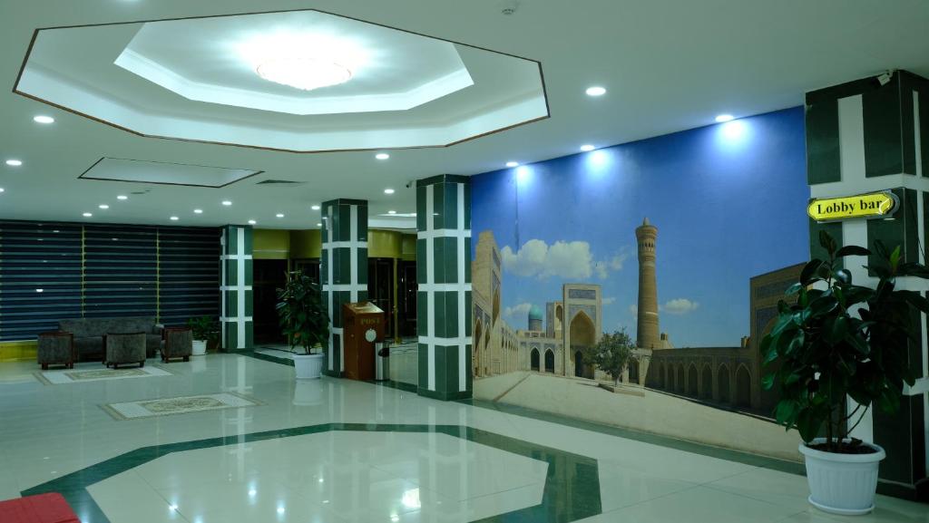 Ο χώρος του λόμπι ή της ρεσεψιόν στο Hotel Bukhara Grand Adress Ibrohim Muminov Str 8