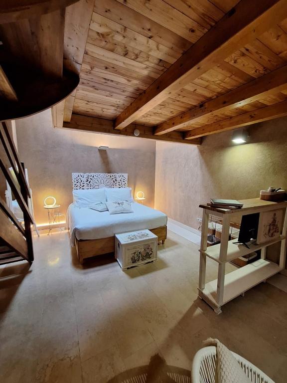 Postel nebo postele na pokoji v ubytování Vallarom